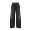 Haikure Black Jeans With Belt Loops And Logo Patch On The Rear