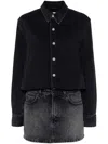Haikure Mini Abito In Denim Tia In Black