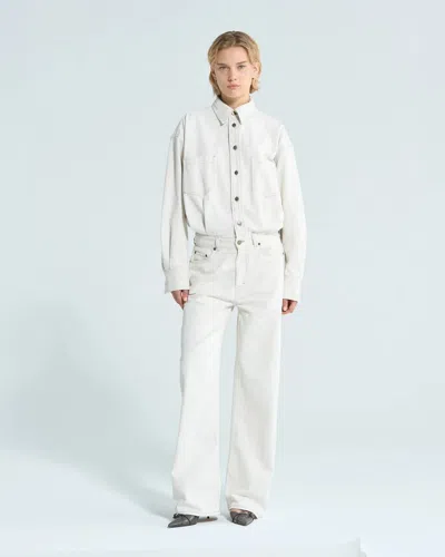 Haikure Tilda Ecru Denim Jumpsuit In White