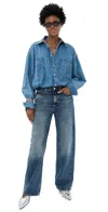 Haikure Tilda Two-tone Denim Jumpsuit In Piano Blue