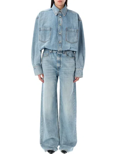 Haikure Tilda Relaxed-fit Denim Jumpsuit With Vintage Appeal In Blue