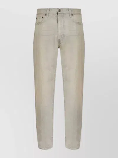 Haikure Tokyo Slim Jeans Straight Leg Belt Loops In White