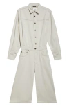 Haikure Tonya Denim Romper In Ecru Rinse