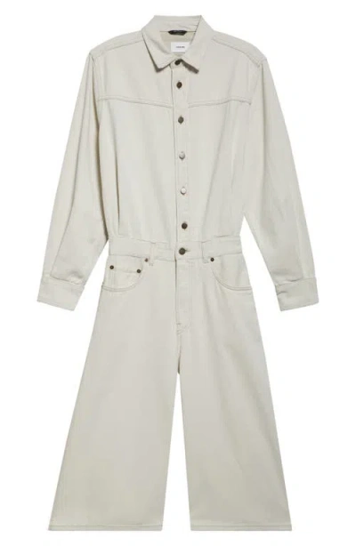 Haikure Tonya Denim Romper In Ecru Rinse