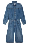 Haikure Tonya Denim Romper In Mediterranean Blue