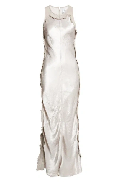 Haikure Toto Fringe Satin Dress In Gray