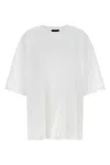 Haikure Gabrielle Oversize Open Back Cotton T-shirt In White