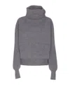 Haikure Turtleneck Long-sleeved Sweater In Gray