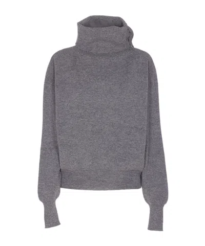 Haikure Turtleneck Long-sleeved Sweater In Gray