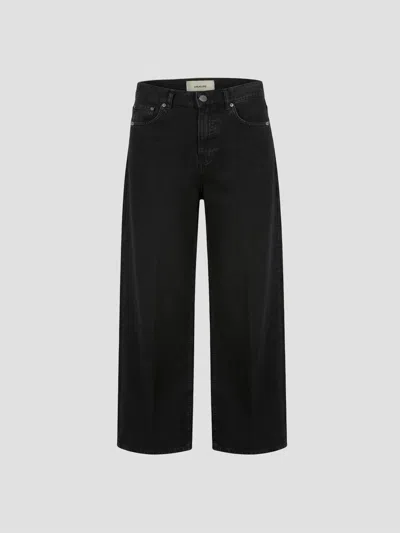 Haikure Twill Mini Half Sleeve Blouse In Carbon