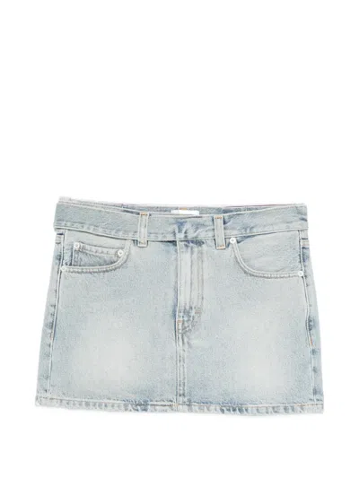 Haikure Tyra Celestial Belted Skirt In Blue