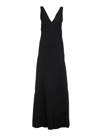 Haikure V-neck Sleeveless Dress In Black