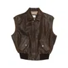 Haikure Val Leather Gilet In Multi