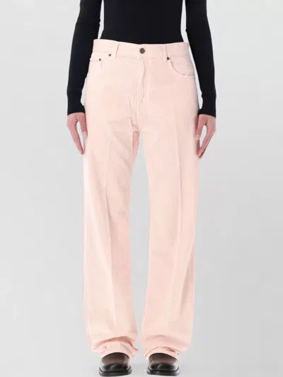 Haikure Velvet Corduroy Straight Leg Trousers In Neutral
