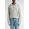 Haikure Vicky Alpaca & Wool Blend Rib Polo In Gray