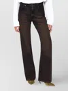 Haikure Wide-leg High-waist Jeans In Rich Dark Hue In Brown