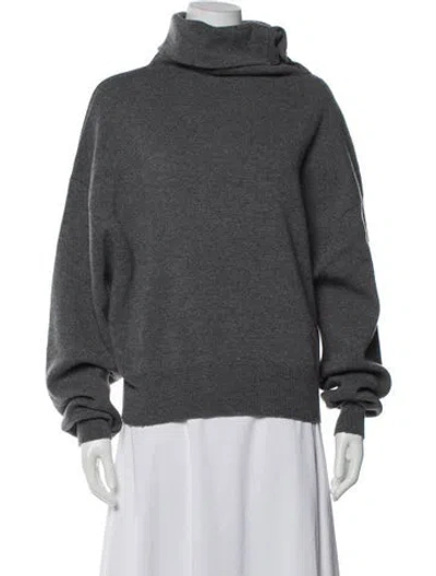 Pre-owned Haikure Virgin Wool Turtleneck Sweater In Gray