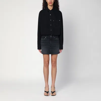 HAIKURE HAIKURE WASHED BLACK TAMU MINI DRESS IN DENIM