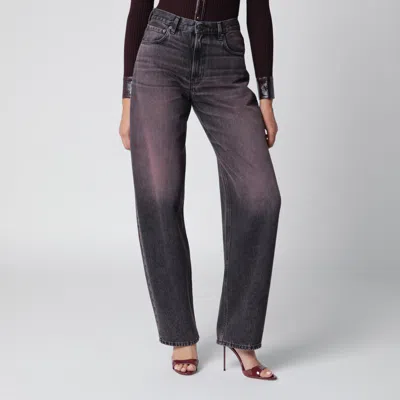 Haikure Washed Denim Jeans For Women In Black