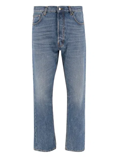 Haikure Washed Five-pocket Jeans In Blue