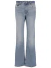 Haikure Washed Light Denim Jeans With Wide Leg In Blue
