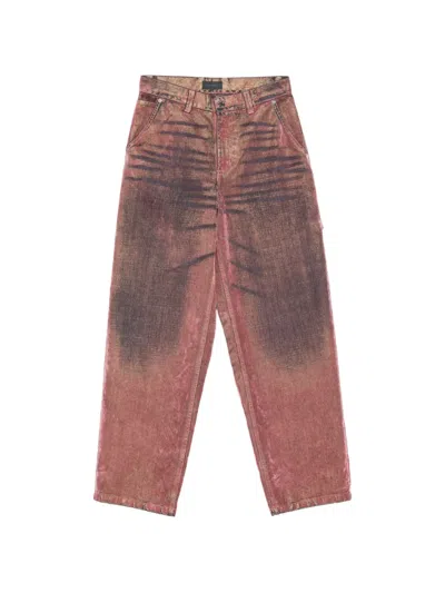 HAIKURE WASHED-EFFECT HAMMER-LOOP JEANS