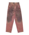 Haikure Washed-effect Hammer-loop Jeans In Pink