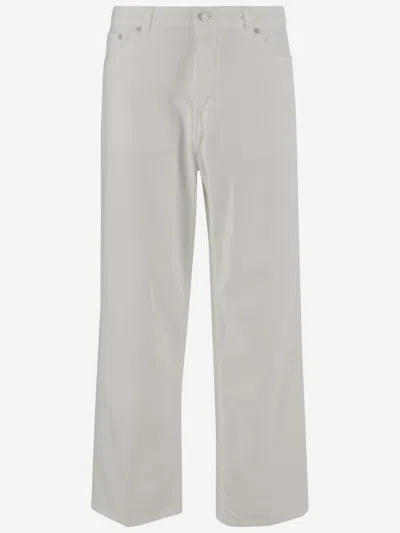 Haikure White Cotton And Linen Jeans