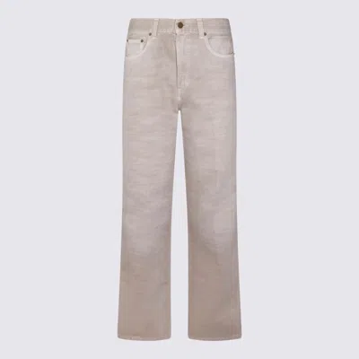 Haikure White Cotton Jeans In Neutral