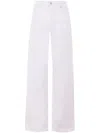 Haikure Wide Leg Trousers Five Pockets In White