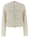 Haikure White Jacket With Rips In White