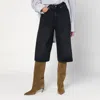 Haikure Wide Belle Black Denim Bermuda