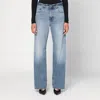 Haikure Wide Blue Washed Effect Jeans In Blue