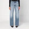 Haikure Wide Blue Washed Effect Jeans In Blue
