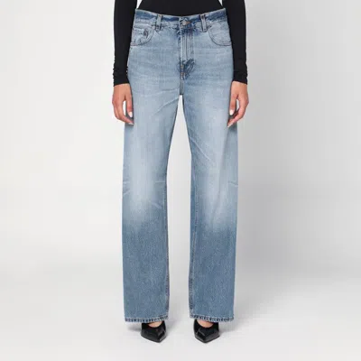 HAIKURE HAIKURE WIDE BLUE WASHED EFFECT JEANS