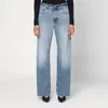 Haikure Wide Blue Washed Effect Jeans In Blue