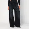 Haikure Wide Candy Black Denim Jeans In Black