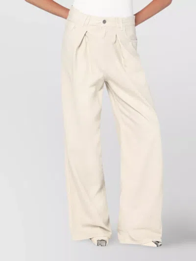 HAIKURE WIDE CORDUROY TROUSERS FRONT PLEATS