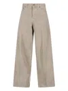 Haikure Beige Straight High Rise Jeans In Neutral