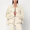 Haikure Wide Ecru Corduroy Jacket In Multi