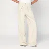 Haikure Wide Ecru Corduroy Trousers