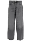 Haikure Wide Fit Cotton Denim Jeans In Gray