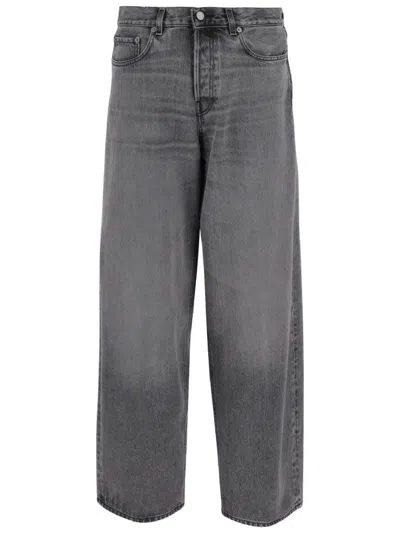 Haikure Wide Fit Cotton Denim Jeans In Gray