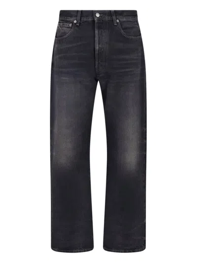 Haikure Relaxed Five-pocket Straight-leg Jeans In Black