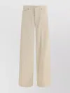 Haikure Wide Leg Corduroy Cotton Pants In White