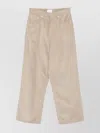 Haikure Wide Leg Corduroy Five Pocket Trousers In Neutral