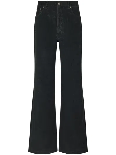 Haikure Wide-leg Corduroy Jeans In Black