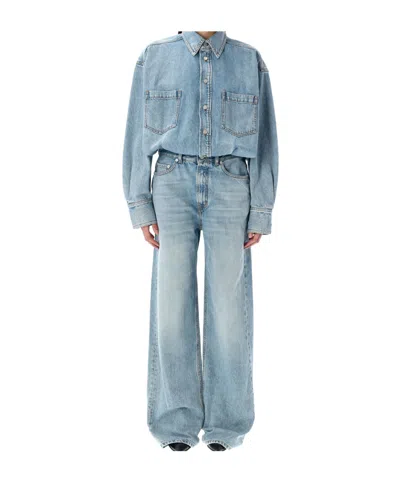 Haikure Wide-leg Denim Jumpsuit