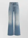 Haikure Wide-leg Denim Trousers Faded Effect In Blue