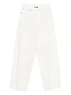 Haikure Bethany Twill Wide-leg Jeans 45 In White